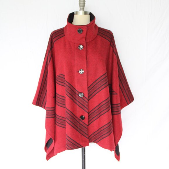 SOLD Pendleton wool jacket Aztec coat poncho Cloak Southwestern cape wrap - Picture 7 of 12